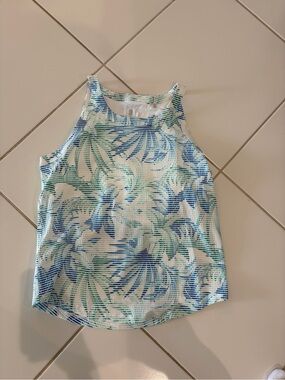 Tommy Bahama Blue & Green Tropical Print Tank Top